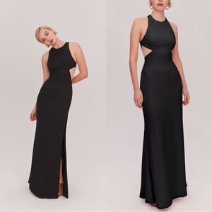Fame & Partners Midhaven Black Cutout Gown NWT Size 0